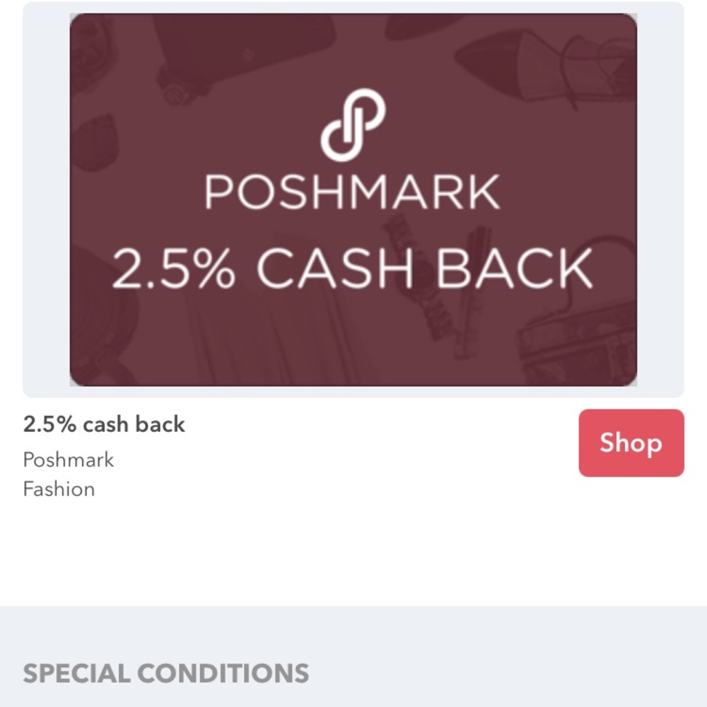Poshmark Cash Back through Ibotta